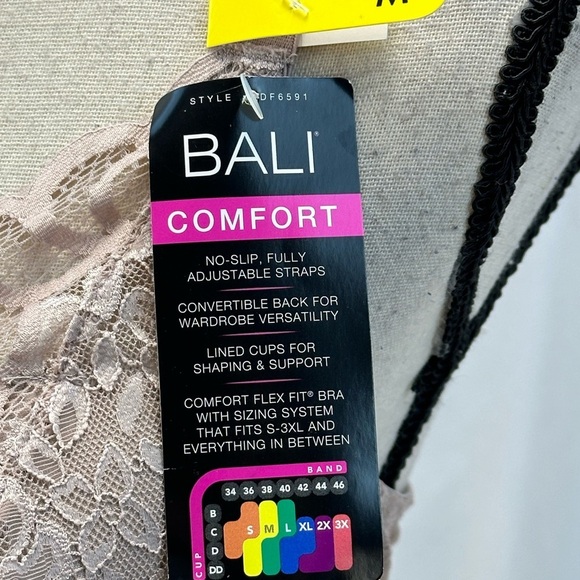 Bali Comfort Convertible Back Lace Bra - DF6591 - Pink - size Medium - Picture 6 of 7